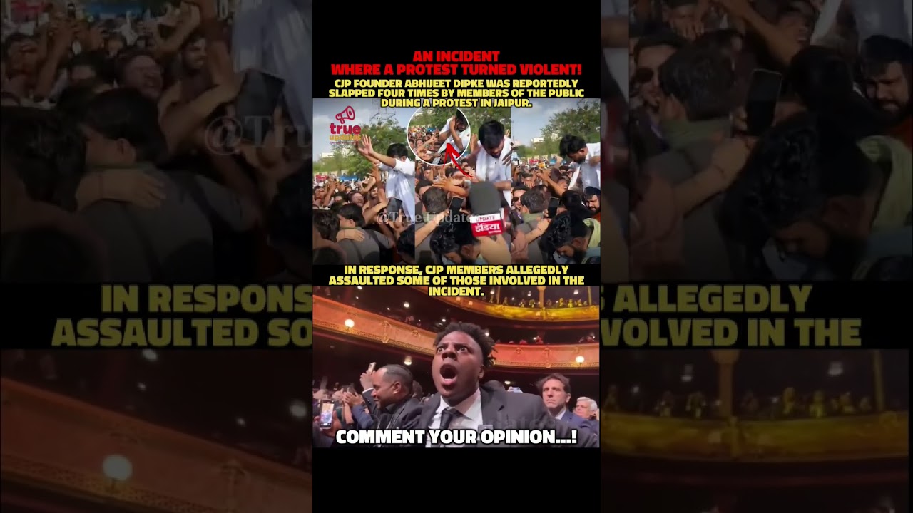 An Incident Where A Protest Turned Violent! #Jaipur #Protest #PoliticalNews #AbhijeetDipke #Violence