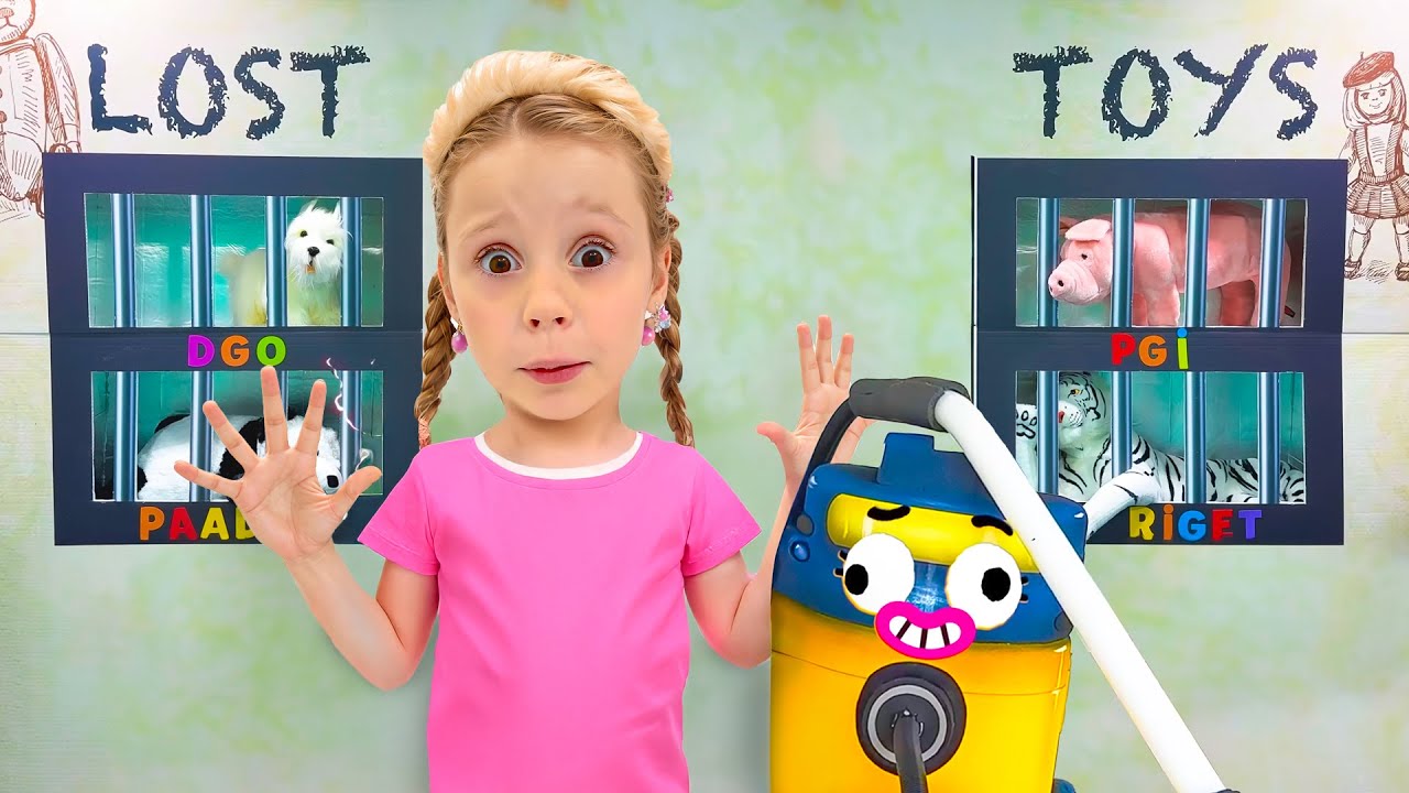 Nastya dan Ayah bermain dengan Robot Penyedot Debu - Seri video untuk anak-anak
