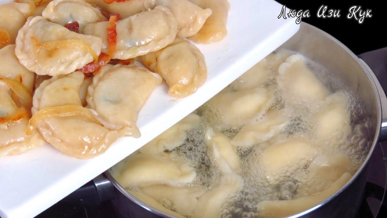 🍴Самые ВКУСНЫЕ ВАРЕНИКИ с картошкой и с творогом Тонкое нежное тесто для вареников Люда Изи Кук
