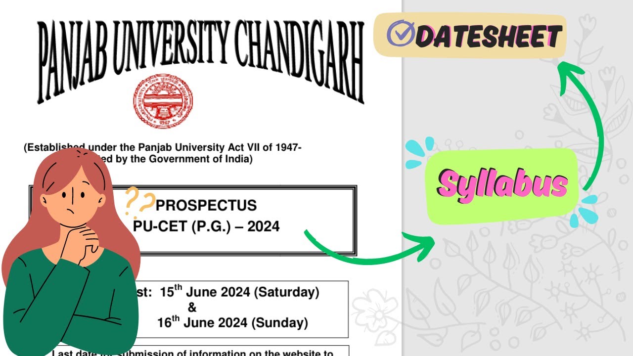 PU-CET ENTRANCE TEST FOR P.G | SYLLABUS | DATESHEET