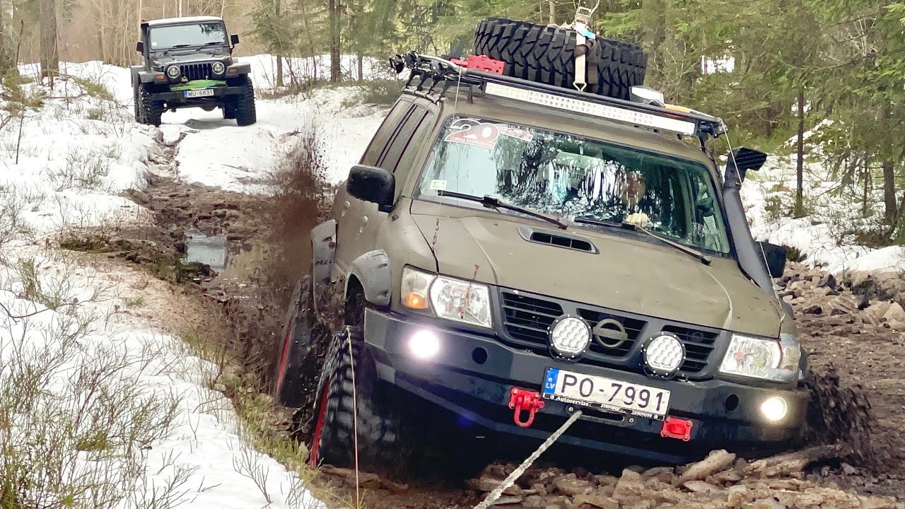 Зимний ледокол - Wrangler vs Patrol | ЛУЧШИЙ ВЫПУСК НА КАНАЛЕ - EXTREME | Latvian Offroad