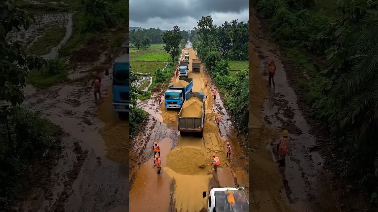 From Chaos to a Modern Road in JustMinutes🛣️ #travel #shortvideo