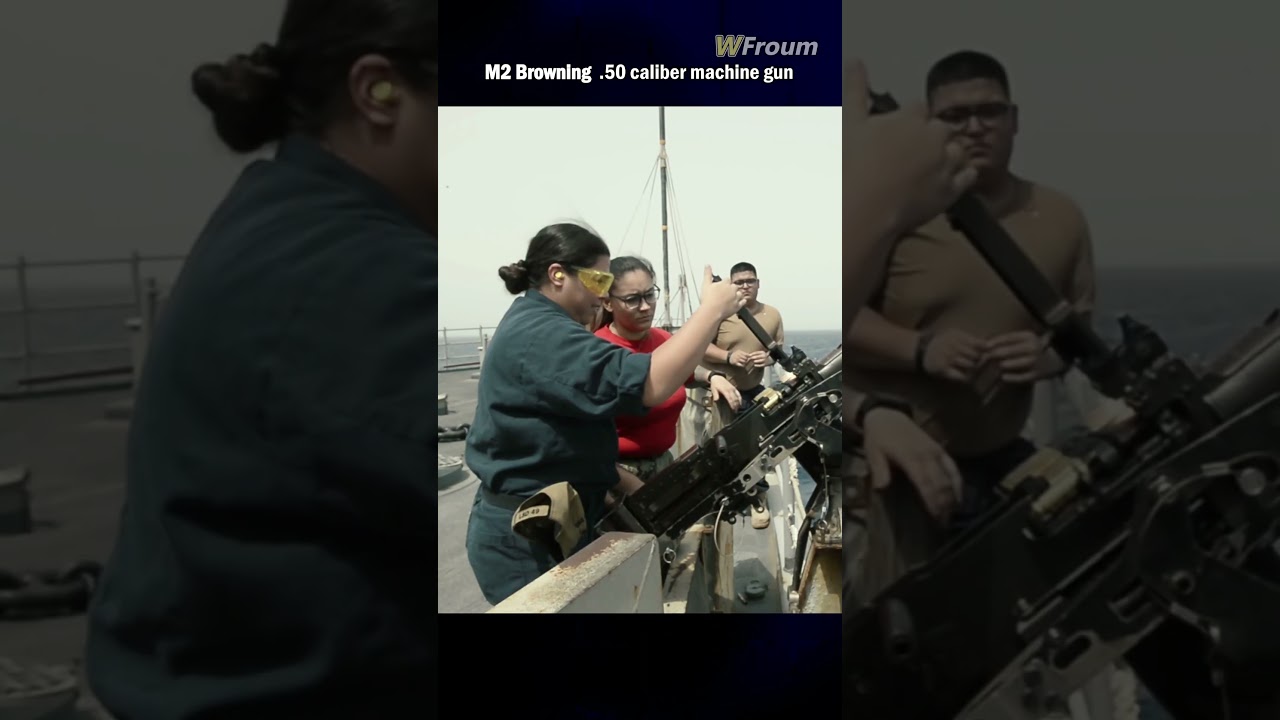 Shooting with a US Navy .50 caliber machine gun