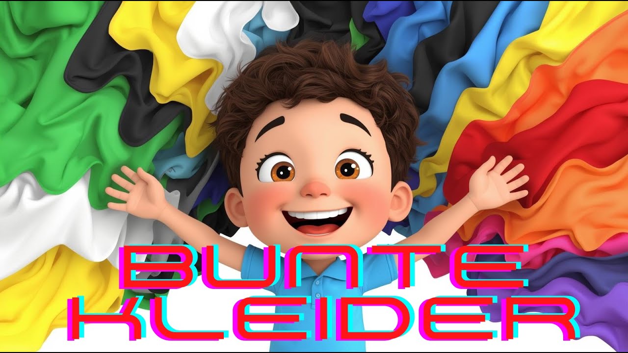 Farben lernen 🎨 Grün, Blau, Schwarz & Bunt – Kinderlied
