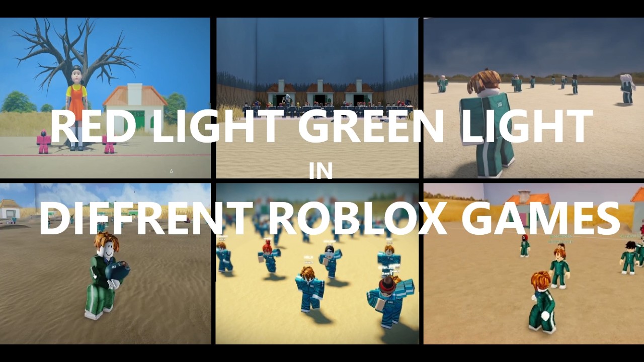 Red Light Green Light in diffrent Roblox Games!
