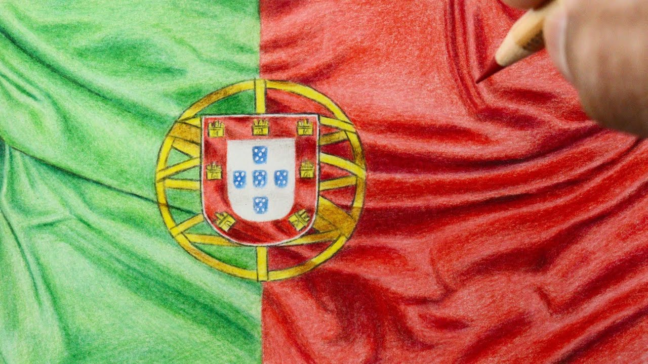 Como desenhar a Bandeira de Portugal PASSO A PASSO narrado
