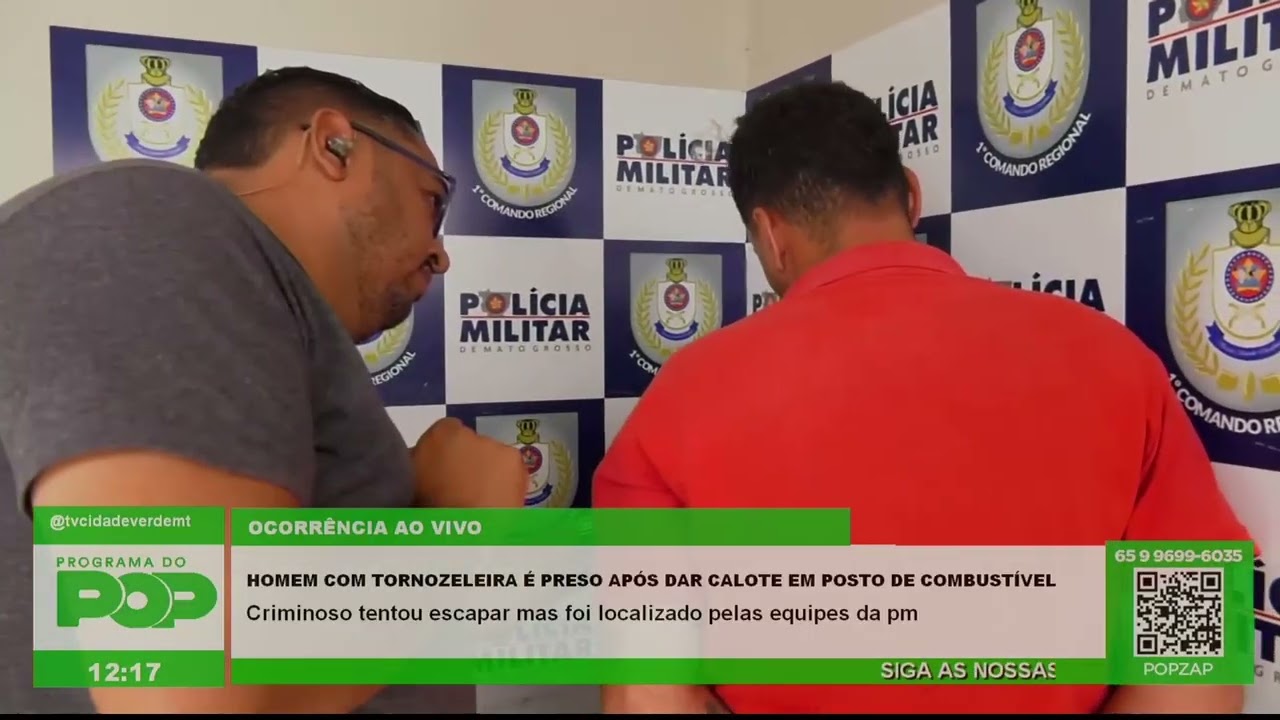 OCORRÊNCIA AO VIVO | HOMEM COM TORNOZELEIRA É PRESO APÓS DAR CALOTE EM POSTO DE COMBUSTÍVEL