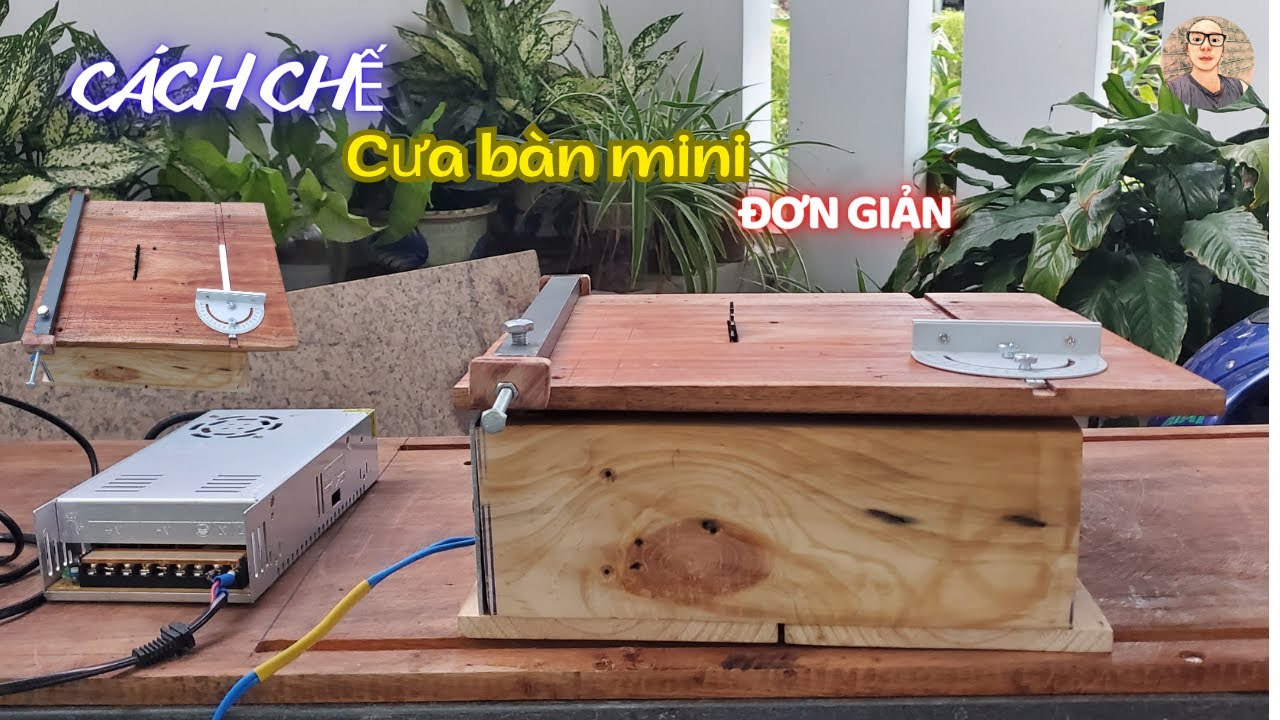 Cách Chế Cưa Bàn Mini Đơn Giản Từ Motor 775 / How to Make a Simple Mini Table Saw from a 775 Motor