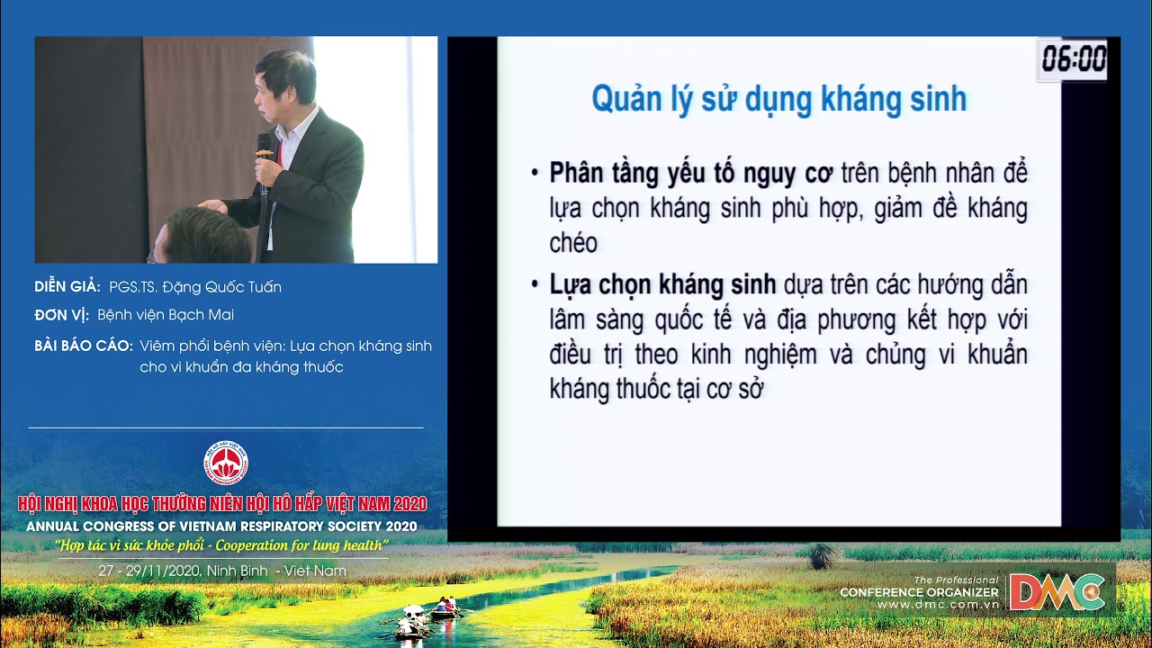 Viêm phổi bệnh viện Lựa chọn kháng sinh cho vi khuẩn đa kháng thuốc