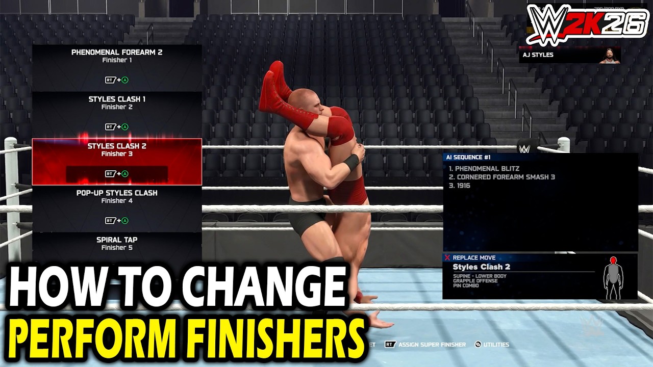 How to Change & Perform Finishers in WWE 2k26