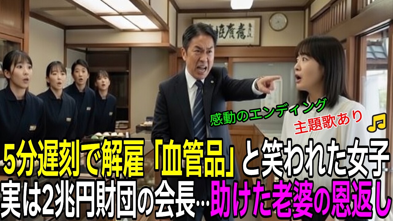 老婆を助け初出勤に5分遅刻。「目の前で不採用」を言い渡された中卒女子。翌日、2兆円契約の場に現れた老婆の正体に支配人が腰を抜かした理由【感動する話/朗読】