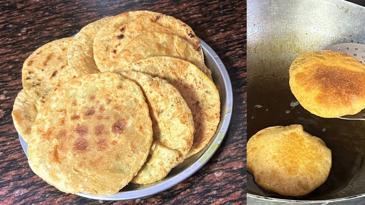 कच्चे मटर और गेहू के आटे की पुरी| matar ki puri | आलू की पूरी #cookinghand 