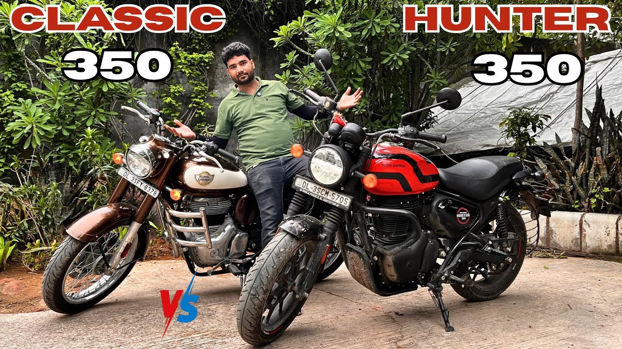 Re Hunter 350 Vs Classic 350 Detailed Comparison Video On Road Price All Features & New Update 2025 
