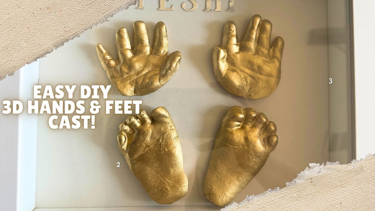 DIY Infant's 3D Hands & Feet Cast #DIY #easyDIY