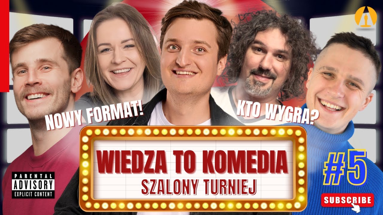 WIEDZA TO KOMEDIA #5 - Kuba Wu, Zalewski, Błachnio, Kałamaga, Sikora (Turniej Komediowy)