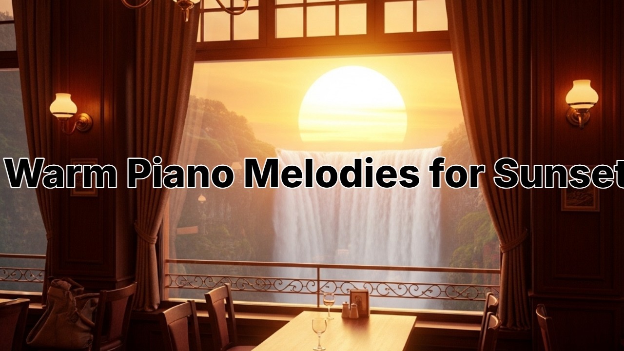 Golden Hour Evening Jazz 🌅 Warm Piano Melodies for Sunset Watching, Stress Relief