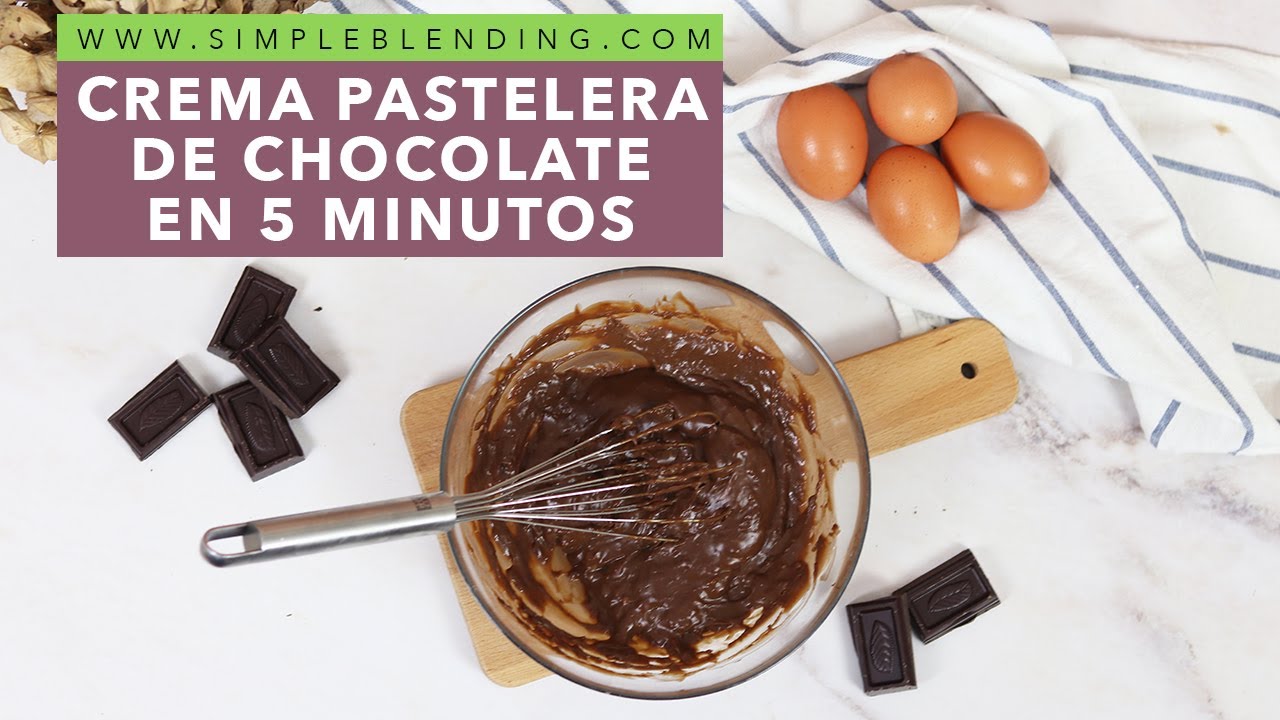 CREMA PASTELERA DE CHOCOLATE EN EL MICROONDAS | Crema pastelera de chocolate muy fácil en 5 minutos