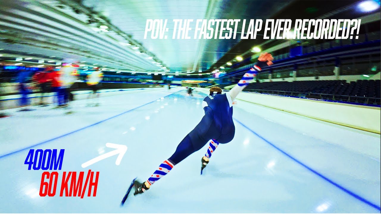 Fast Speed Skating Lap In Thialf Going 60km/h And Crashing During Starts!