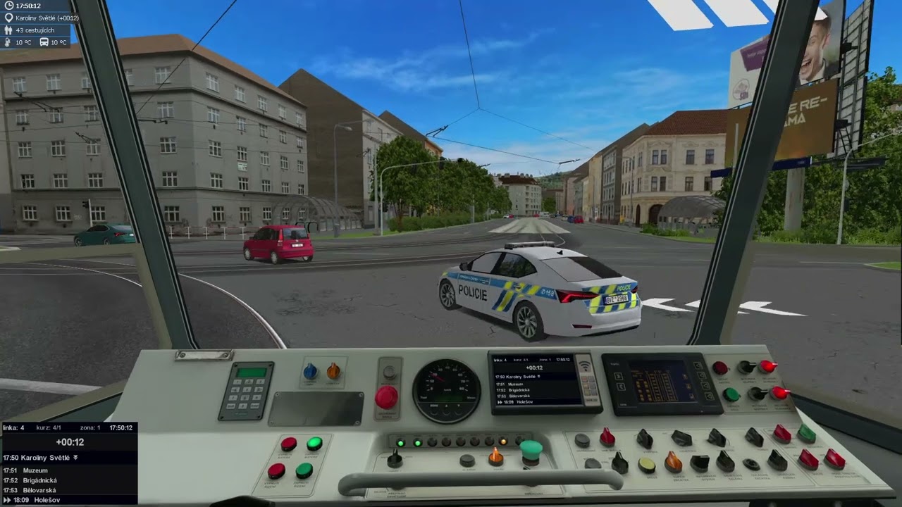 Simt linka 4 s Plzensk&yacute;mi KT8.