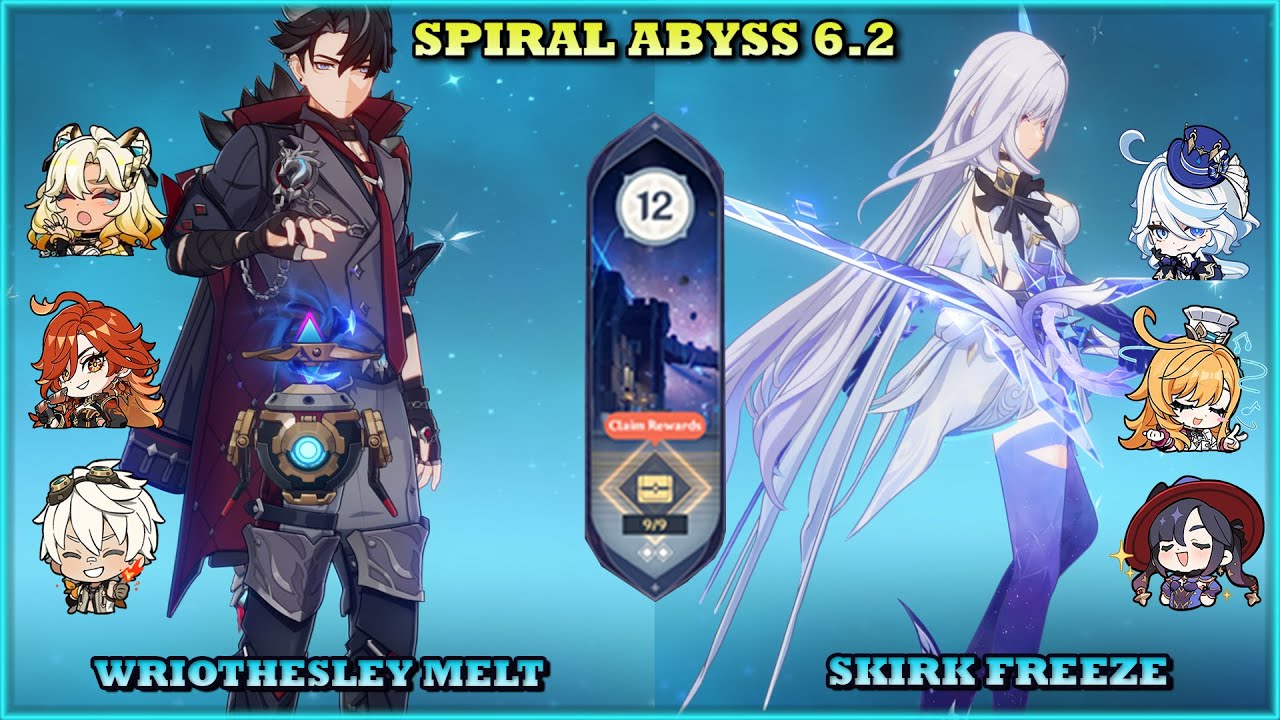 C3 Wriothesley Melt And C0 Skirk Freeze Spiral Abyss 12 6.2 Floor 12 | Genshin Impact