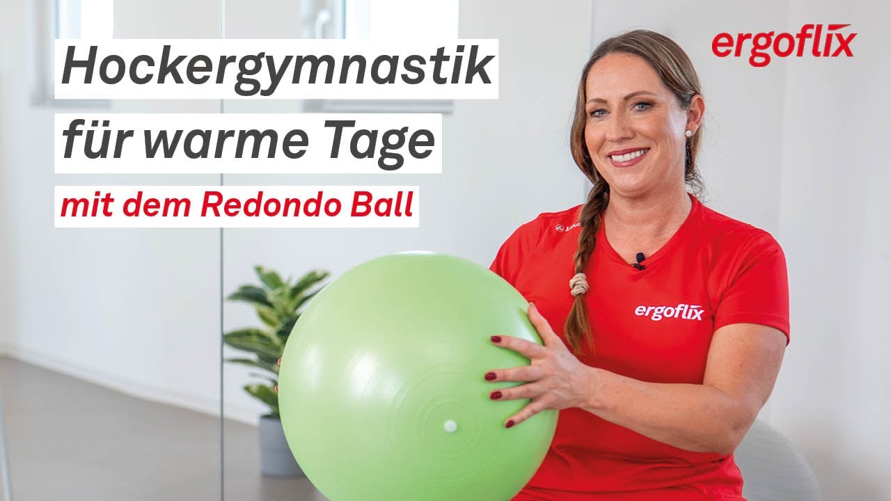 Hockergymnastik – Übungen mit Redondo Ball für warme Tage