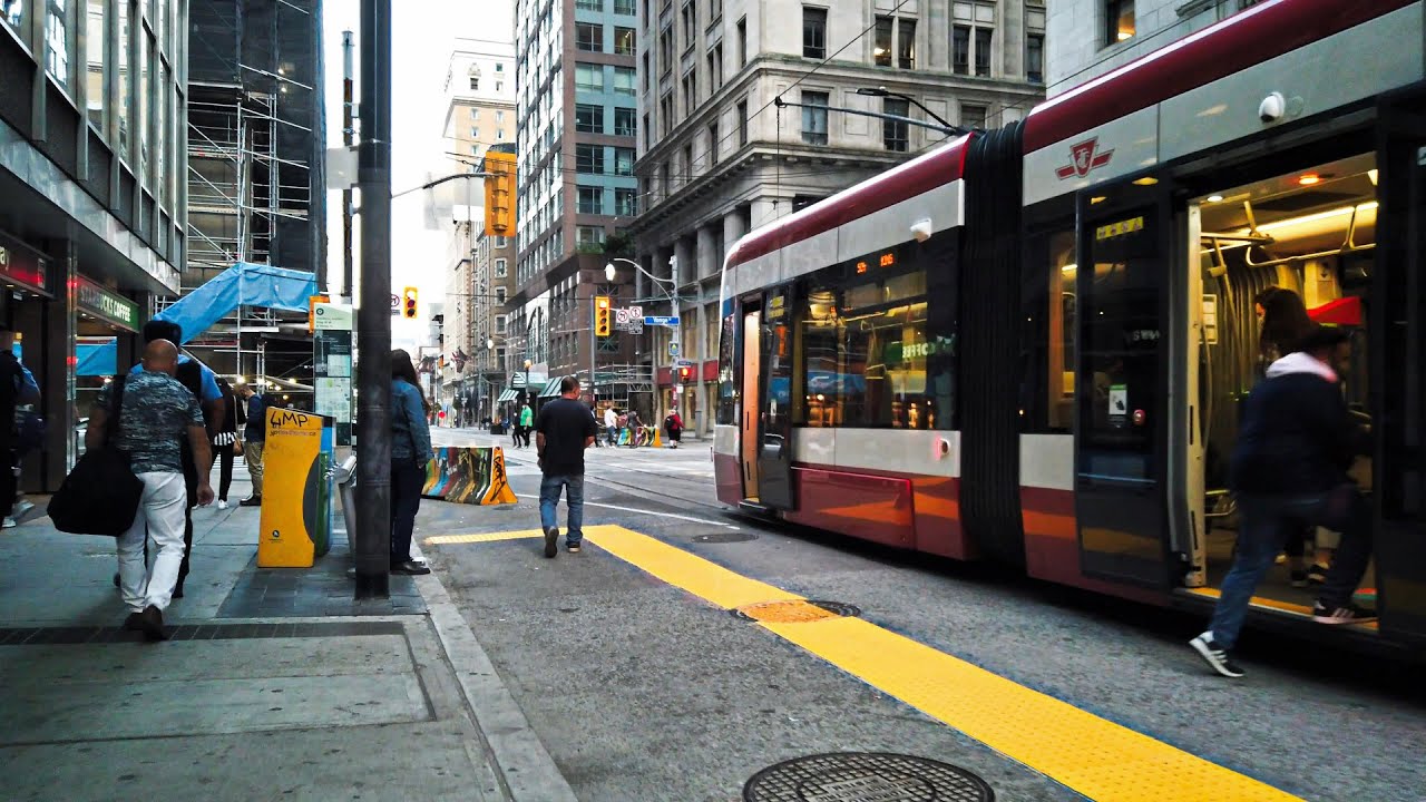 Toronto Streetcar Ride from the Distillery Loop to King Station [4K]