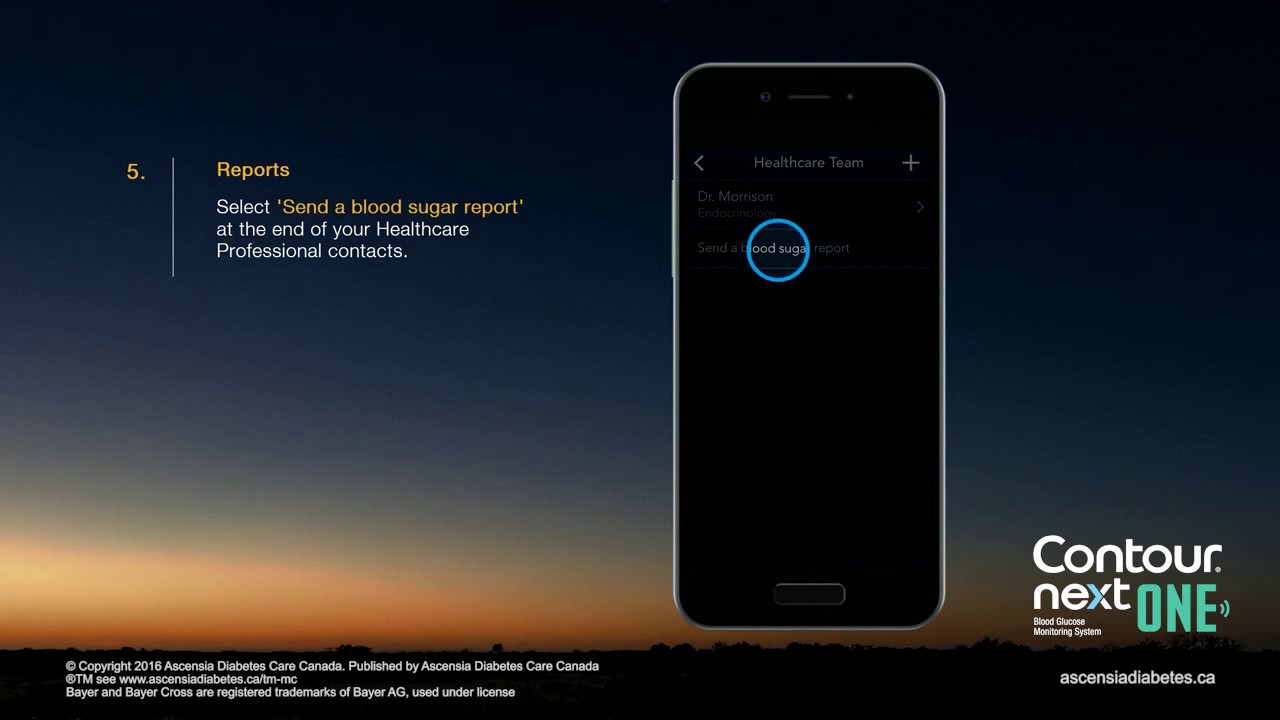 CONTOUR&reg; NEXT ONE  - Sharing Blood Sugar Reports