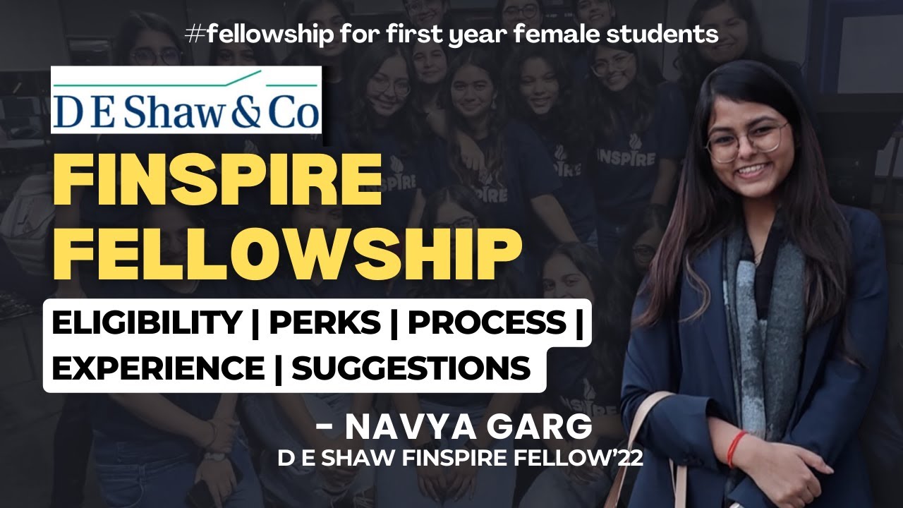 D E Shaw & Co Finspire Fellowship 2024 || Navya Garg, D E Shaw Finspire Fellow&rsquo;22