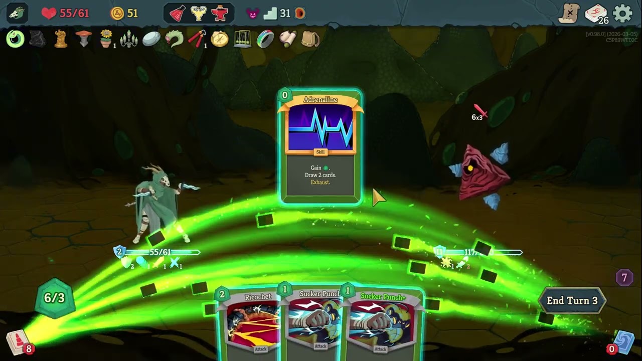 Slay the Spire 2 Act 2 Golden Compass special path completed with The Silent. (The Insatiable)
