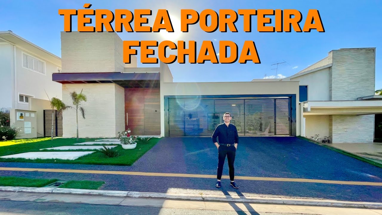 CASA TÉRREA DE LUXO À VENDA DE PORTEIRA FECHADA NO JARDINS MILÃO | GOIÂNIA