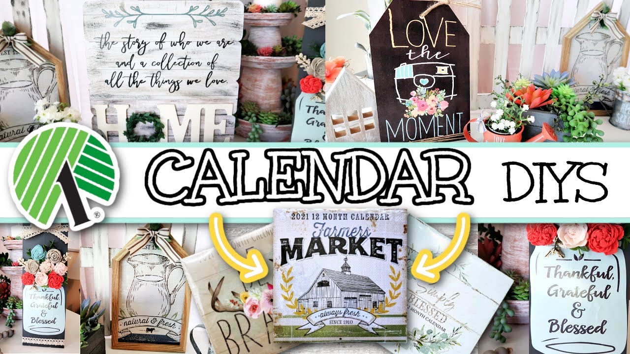 *QUICK & EASY* DOLLAR TREE CALENDAR DIYS | Home Decor Using DOLLAR TREE Calendars | Farmhouse Decor