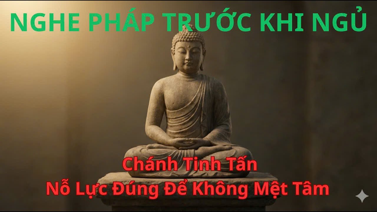 Nghe Pháp Trước Khi Ngủ – Chánh Tinh Tấn, Nỗ Lực Đúng Để Không Mệt Tâm | Lời Phật Dạy