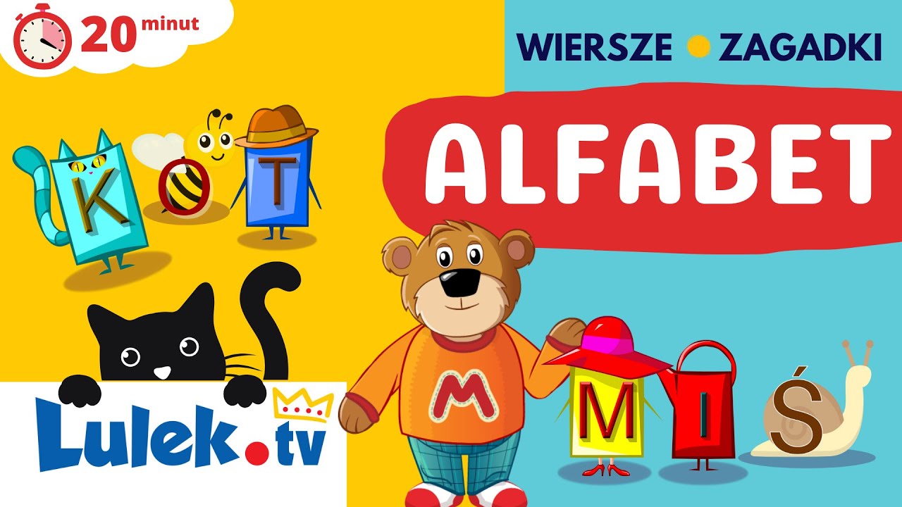 Wierszowany Alfabet po polsku -  zgadywanki, nauka liter i czytania @lulek