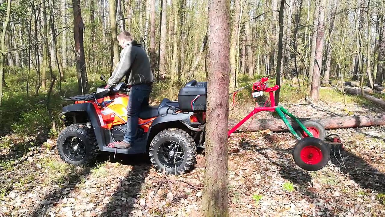 Vyvazecka - Log skidder ATV - quad Journneyman CF-MOTO