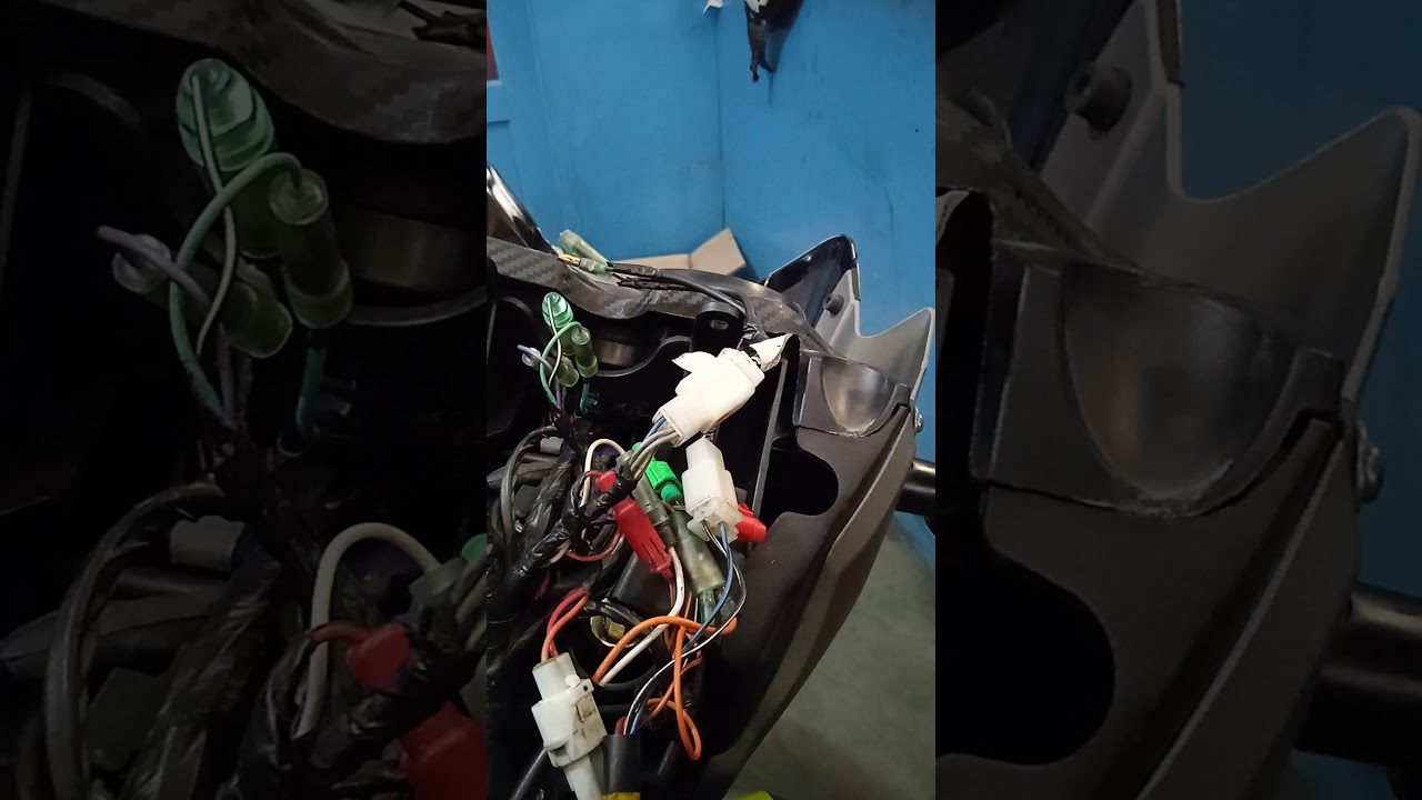 Modification of Headlight and parking light of Apache 160 2v .#mechanic_santosh #tvsian