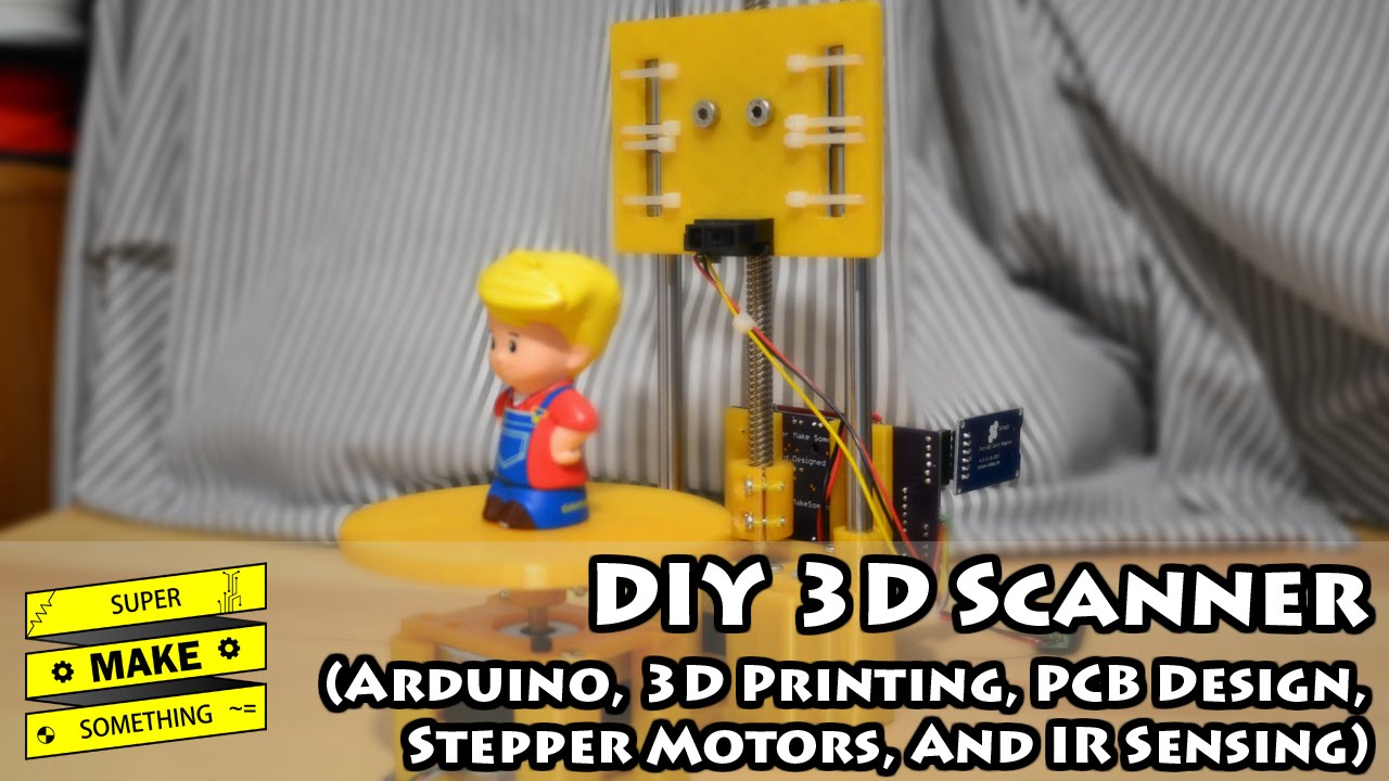 DIY 3D Scanner (Arduino, 3D Printing, PCB Design, Stepper Motors, IR Sensing) - Super Make Something