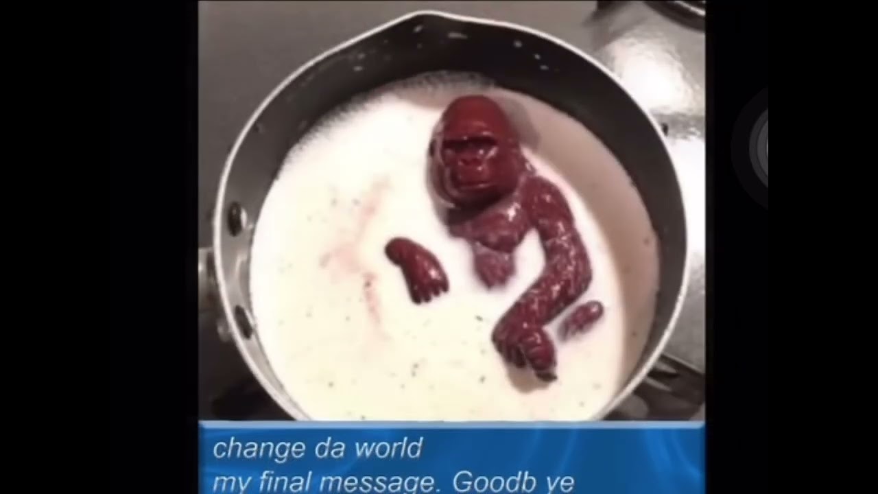 Chocolate gorilla melting. Must watch really cool!