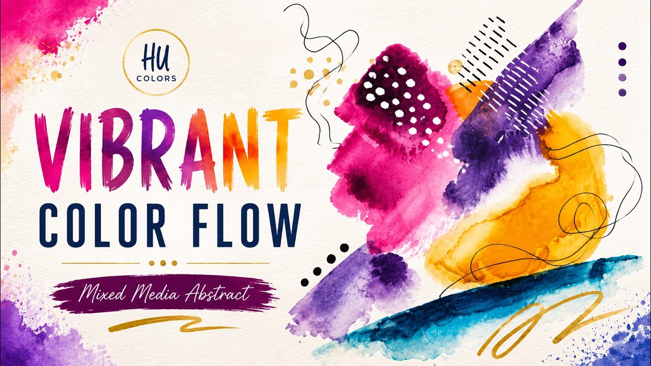 Abstract Watercolor Color Balance Flow Study | Calm & Relaxing Painting Process