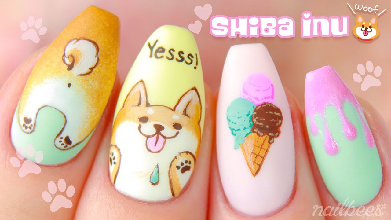 ♡ Shiba Inu Nail Art ♡