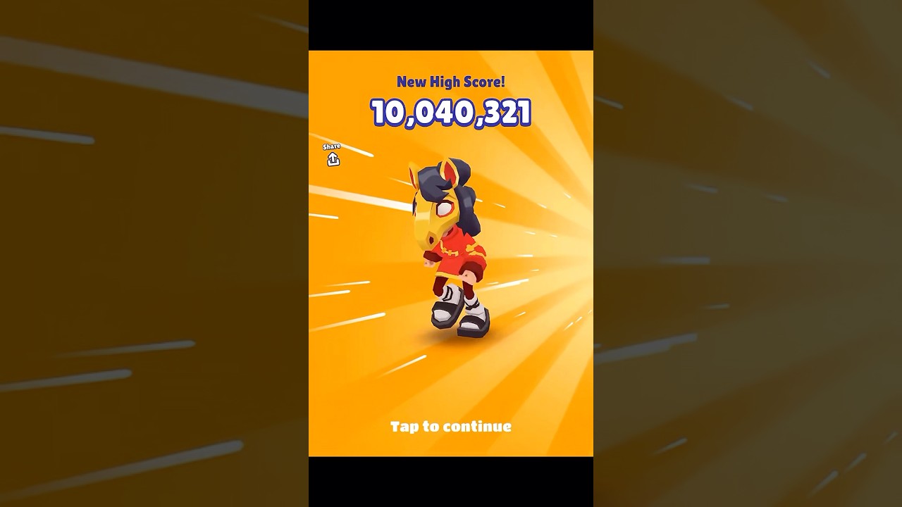 10 millionScore🤩 #subwaysurfers #1million ￼
