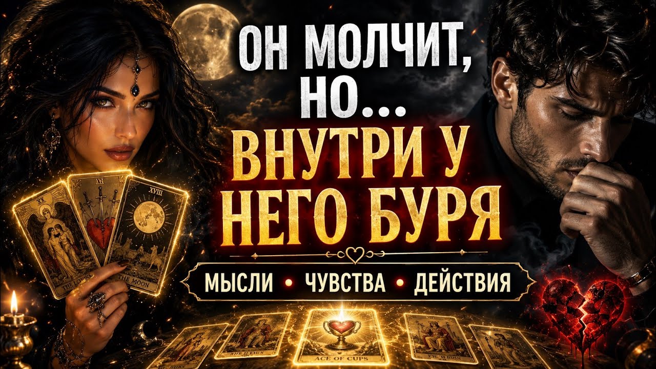 😳ОН ДУМАЕТ О ТЕБЕ ЧАЩЕ ЧЕМ ПОКАЗЫВАЕТ: ЧТО У НЕГО ВНУТРИ НА САМОМ  ДЕЛЕ⁉️ТАРО расклад 