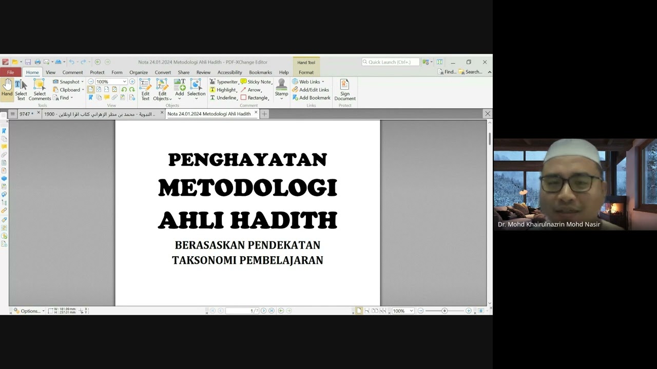 Metodologi Hadits (siri 1) - Ustaz Dr Khairulnazrin