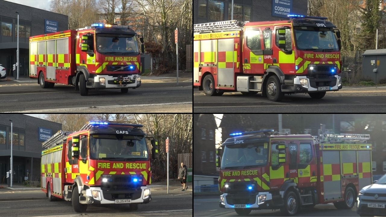 TRIPLE Cosham Fire Station Turnout + Portchester's 