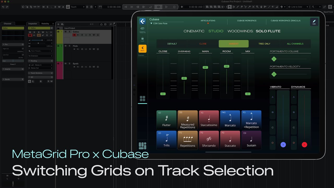 MetaGrid Pro x Cubase: Grid/Scene Switching on Track Selection