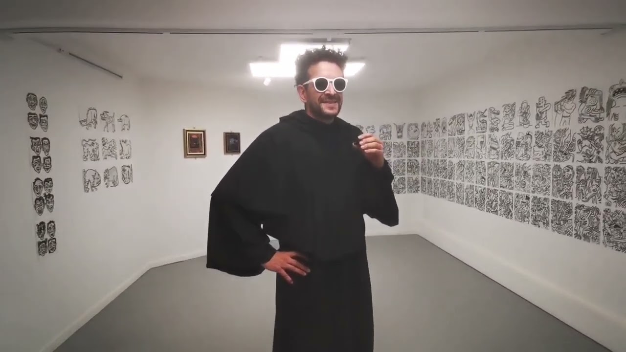 Monstrum con Elkin Rubiano, canal Cr&iacute;tica sin Cortes, exposici&oacute;n de Dimo Garc&iacute;a en Compacta Galer&iacute;a