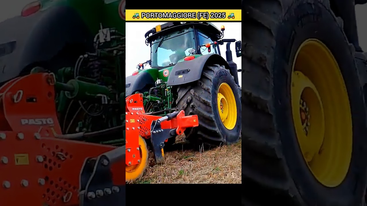 JOHN DEERE 8345 R - PORTOMAGGIORE 2025 - Trattori Prove in Campo - #tractor #ट्रैक्टर #277 #shorts