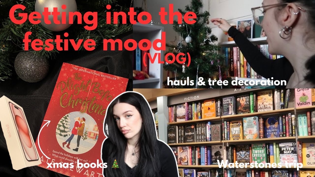 cozy vlog 🎄 | decorating the xmas tree, bookstore trip, clothing haul, new phone + more | bookmas 2