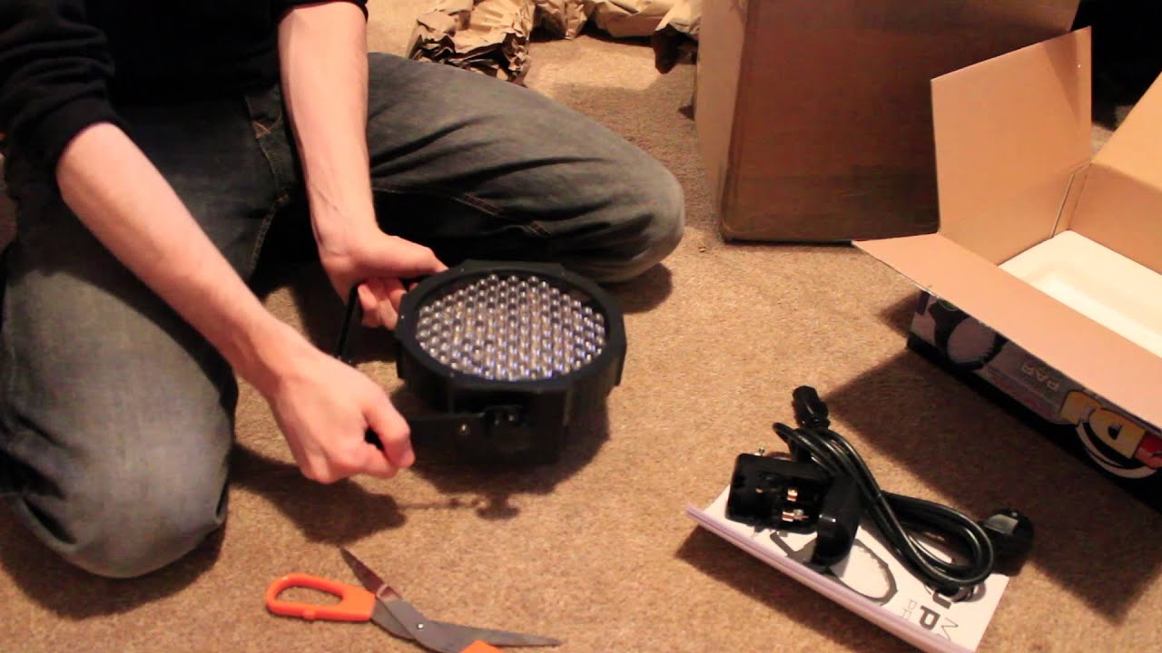 Mega Par Profile Unboxing, Review & Demo (control via computer using DMX)