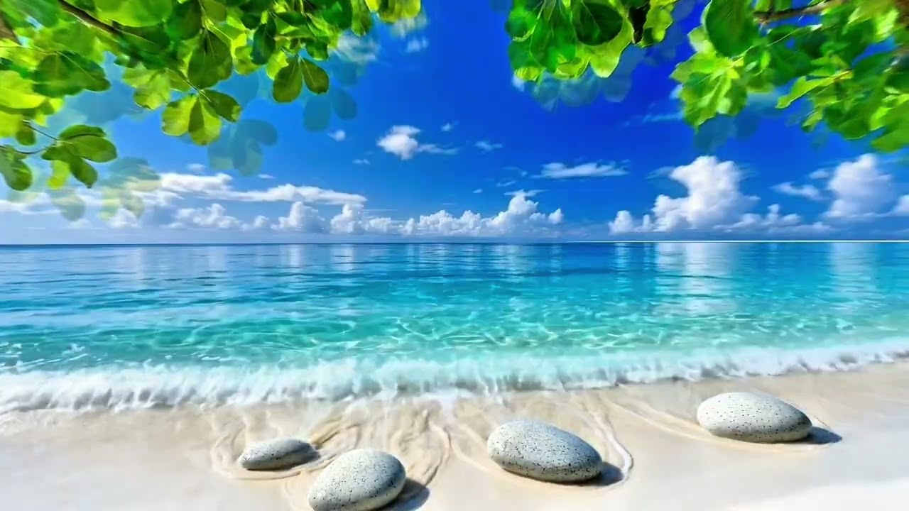 Maldives 4K /8 Hours Relaxing Ocean Sounds | TV Screensaver | White Sand Beach for Sleep
