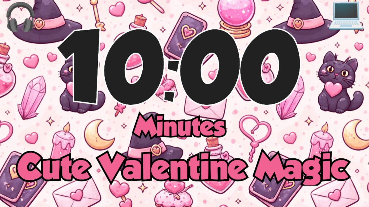 10 Minute Cute Valentine Magic Timer | Cozy Pink Witchy Countdown
